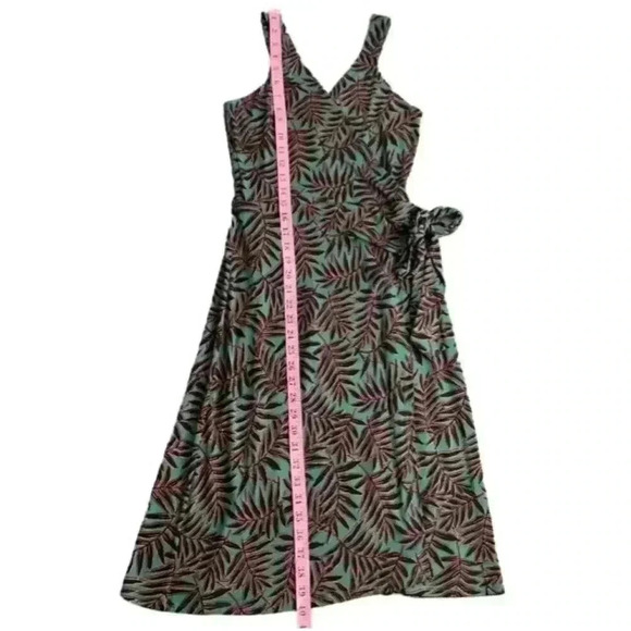 41 Hawthorn Tie Waist Midi Dress in Floral Tropical Green/Peach. X Small. NWT! - Picture 13 of 15